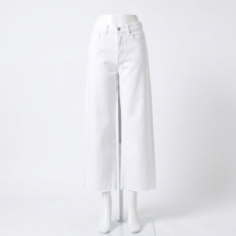 NEW JUST BLACK DENIM scissor cut wide leg jean in optic white